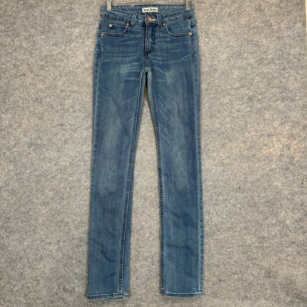 Acne Jeans Womens 25 25x32 Slim Skinny Blue Denim Jean Pants